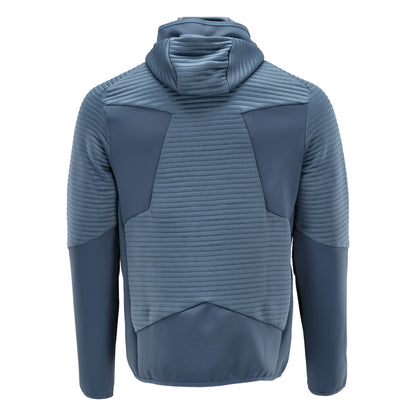 Fleecepusero, huppu, vetoketjullinen mikrofleecetakki, kivensininen