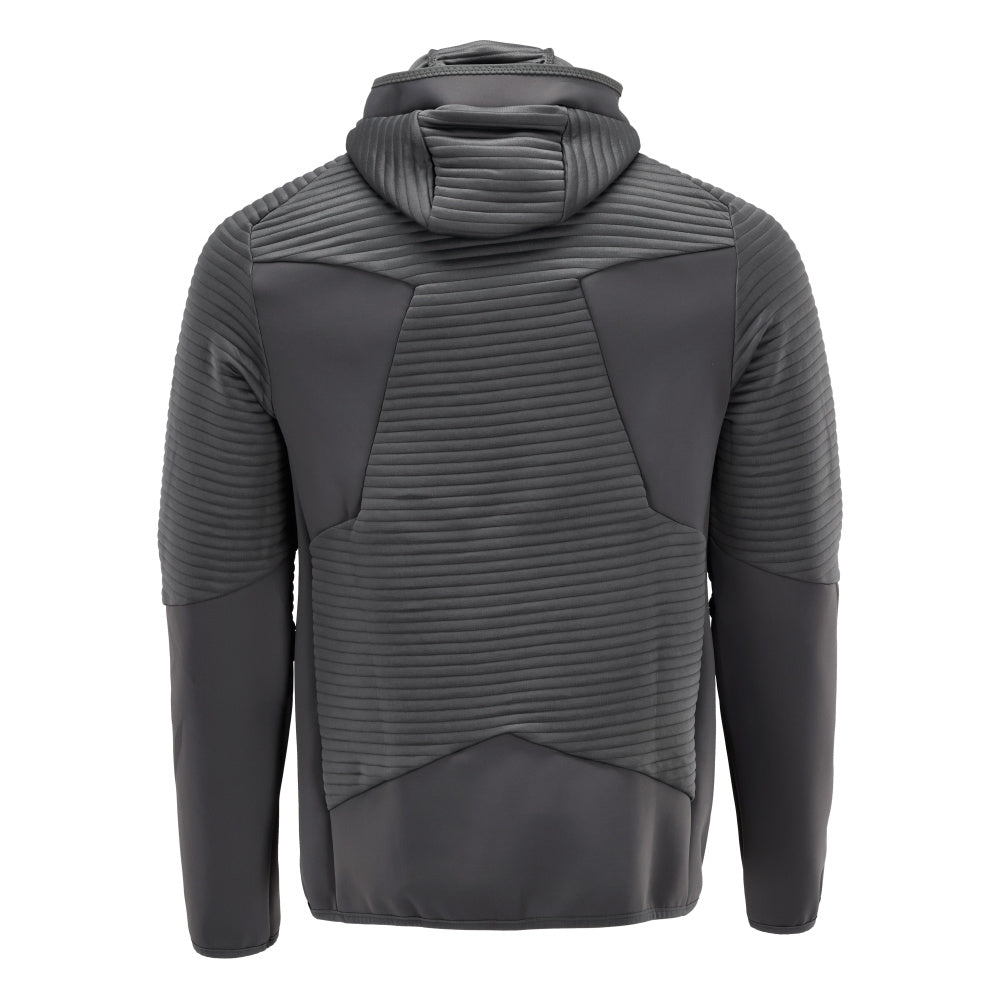 Fleecepusero, huppu, vetoketjullinen mikrofleecetakki, antrasiitinharmaa