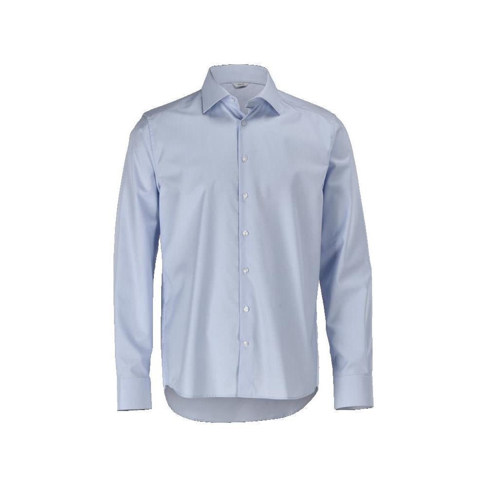 Paita, slim fit, vaaleansininen/valkoinen