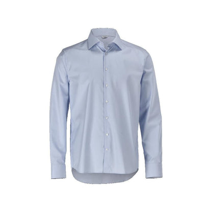 Paita, slim fit, vaaleansininen/valkoinen