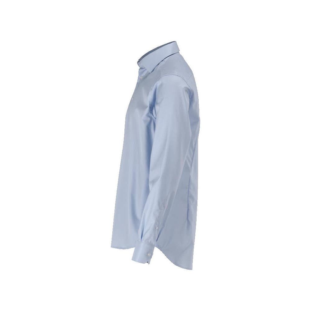 Paita, slim fit, vaaleansininen/valkoinen