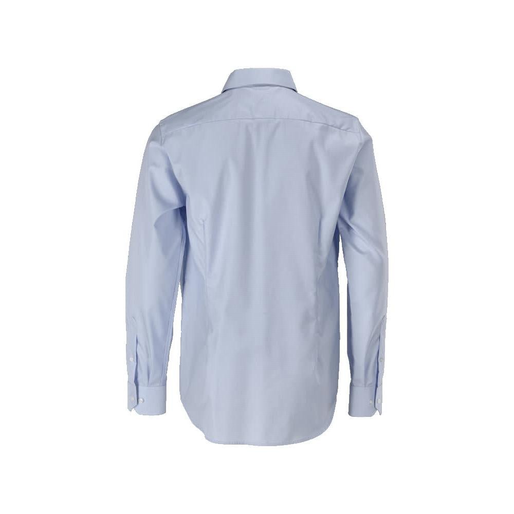 Paita, slim fit, vaaleansininen/valkoinen