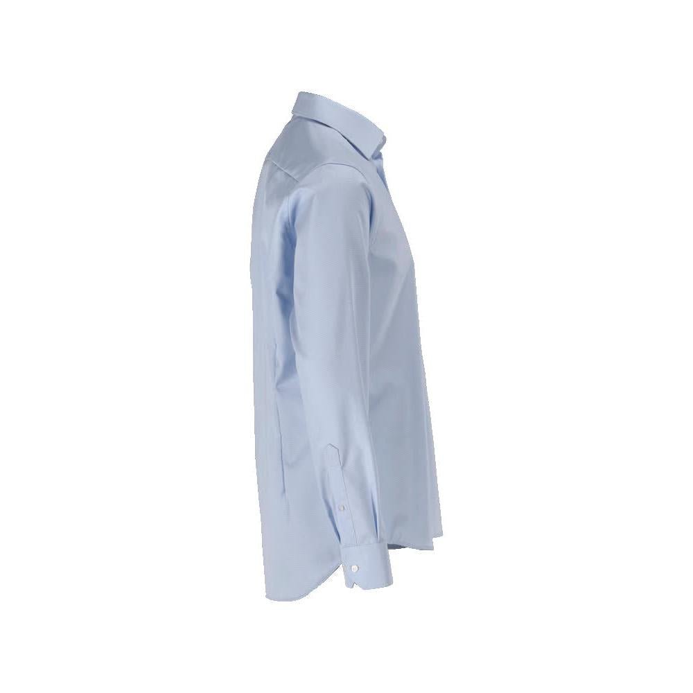 Paita, slim fit, vaaleansininen/valkoinen