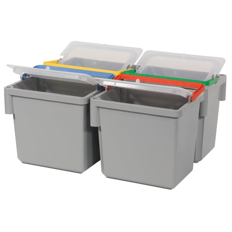 Numaattinen kansi kääntyvälle 4 L ämpärille, läpinäkyvä | Pakkaus (1 kpl)