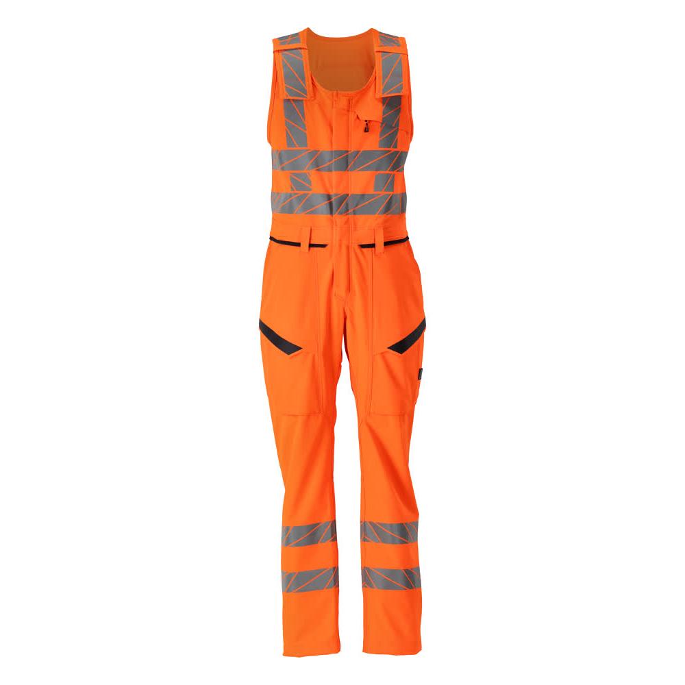 Yhdistelmähousut reisitaskuilla, joustavat yhdistelmähousut, hi-vis oranssi