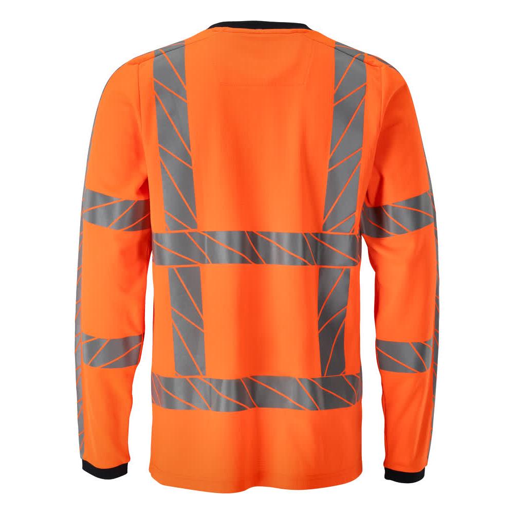 T-paita, pitkähihainen, moderni t-paita, hi-vis oranssi