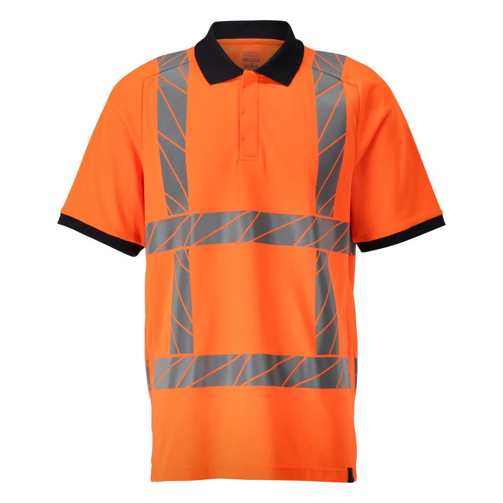 Poolopaita, moderni istuvuus poolopaita, hi-vis oranssi