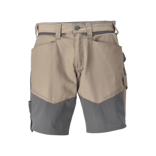 Shortsit, kevyet shortsit, tumma hiekkabeige/antrasiitinharmaa