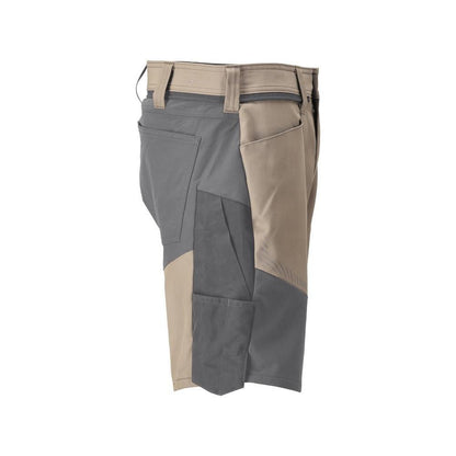 Shortsit, kevyet shortsit, tumma hiekkabeige/antrasiitinharmaa