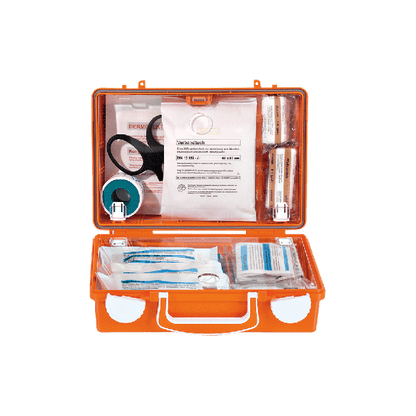 Erste-Hilfe-Koffer QUICK-CD orange mit Füllung Standard DIN 13157