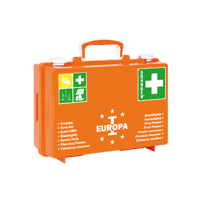 Erste Hilfe Koffer EUROPA I orange gefüllt