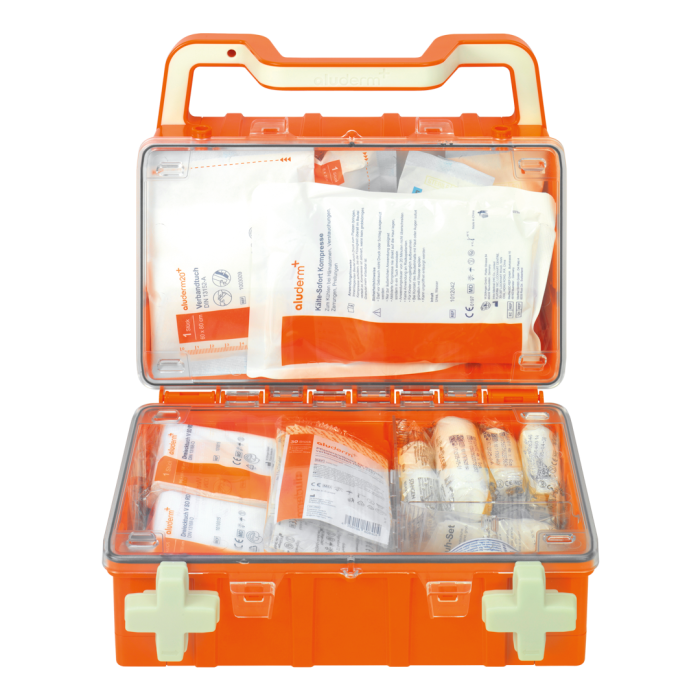Ensiapulaukku oranssi DYNAMIC-GLOW S standardi DIN 13157 | Matkalaukku (1 kpl)