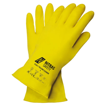 NITRAS YELLOW CLEANER, kemikaalisuojakäsineet, keltainen