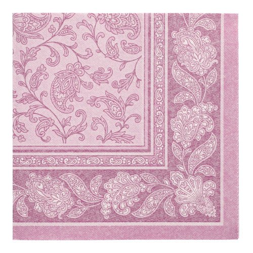 Neliönmuotoinen violetti lautasliina PAPSTAR 50 lautasliinaa "ROYAL Collection" PAPSTAR GmbH:ltä, 40x40 cm 1/4 taitoksella, erottuu korkealaatuisella muotoilullaan ja materiaaleillaan.