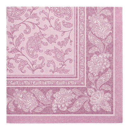 Neliönmuotoinen violetti lautasliina PAPSTAR 50 lautasliinaa "ROYAL Collection" PAPSTAR GmbH:ltä, 40x40 cm 1/4 taitoksella, erottuu korkealaatuisella muotoilullaan ja materiaaleillaan.