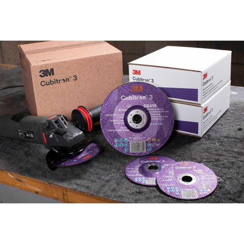 3M™ Cubitron™ 3 Cut and Grind hiomalaikka, 93314, 36+, T27, 100 mm x 3,2 mm x 15,88 mm, EN, 10/pakkaus, 20 kpl/PU | Pakkaus (10 kpl)