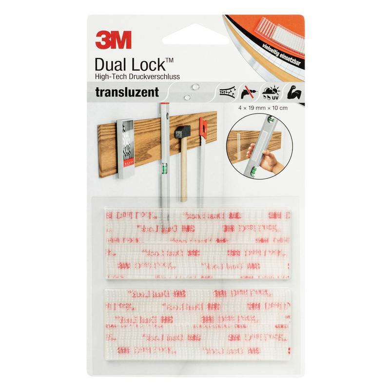 3M™ Dual Lock™ joustava neppari SJ3560, läpikuultava, 19 mm x 100 mm, 5,7 mm, 40 päätä/cm², sisäkäyttöön, läpipainopakkaus | Pahvilaatikko (1 kpl)