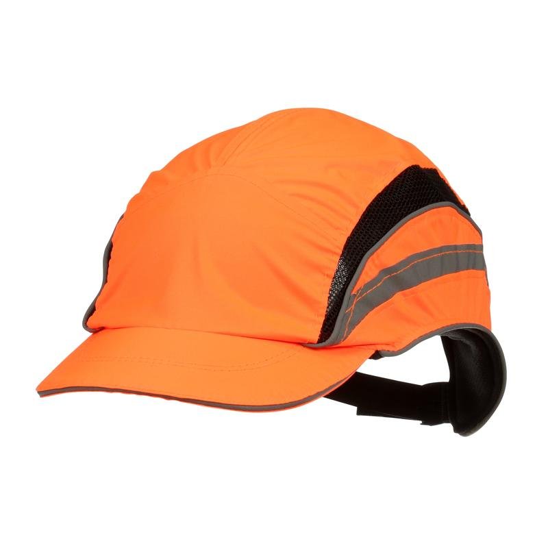 3M™ First Base™ 3 -suojus 2021874, klassinen, fluoresoiva High Visibility, oranssi, lyhyt huippu, 55 mm | Pakkaus (1 kpl)