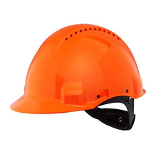 3M™ -suojakypärä, Uvicator, Räikkäkiinnike, Tuuletus, Muovinen hikinauha, Oranssi, G3000NUV-OR | Pakkaus (1 kpl)