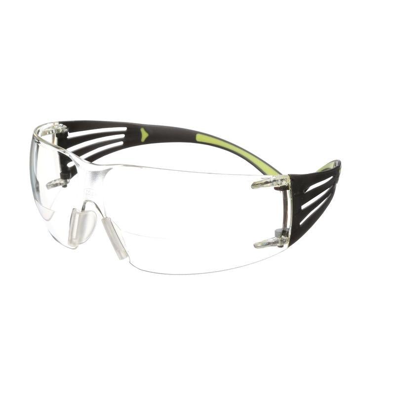 3M™ SecureFit™ 400 Reader -suojalasit, musta/vihreä sangat, naarmuuntumaton/sumua estävä pinnoite, +2.0 Power kirkas linssi, SF420AS/AF-EU, 20 per pakkaus | Pakkaus (1 kpl)