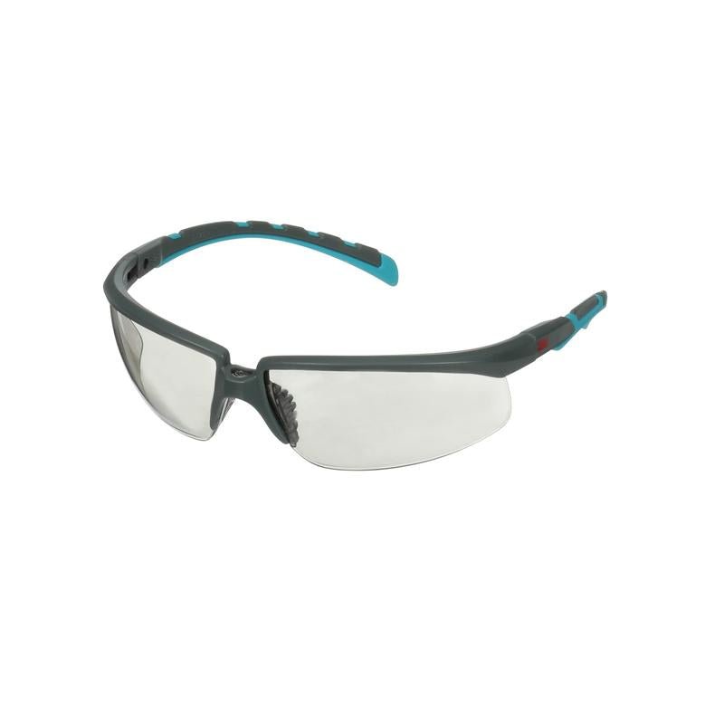 3M™ Solus™ 2000 -sarja, S2007SGAF-BGR, harmaa/turkoosi temppelit, Scotchgard™ huurtumista estävä pinnoite, sisä-/ulkokäyttö, harmaa huurtumista estävä naarmuuntumaton linssi, 20 kpl pakkausta kohti | Pakkaus (1 kpl)