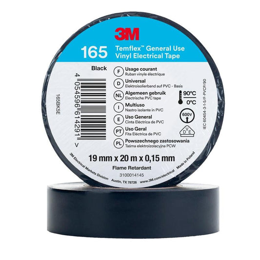 3M™ Temflex™ vinyyli sähköteippi 165, musta