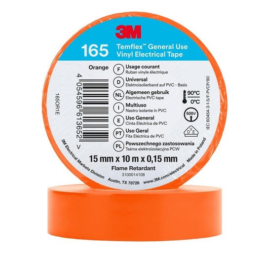 3M™ Temflex™ vinyylieristenauha 165, oranssi - sähköeristenauha