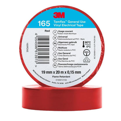 3M™ Temflex™ vinyyli sähköteippi 165 punainen