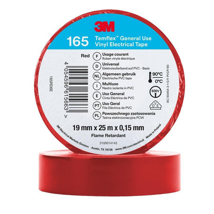 3M™ Temflex™ vinyyli sähköteippi 165 punainen