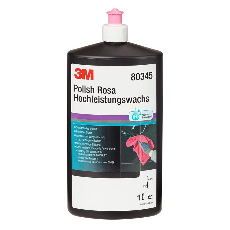 3M™ kiillotuspasta Polish Pink korkean suorituskyvyn vaha, 1 l, 80345 | Pullo (1L)
