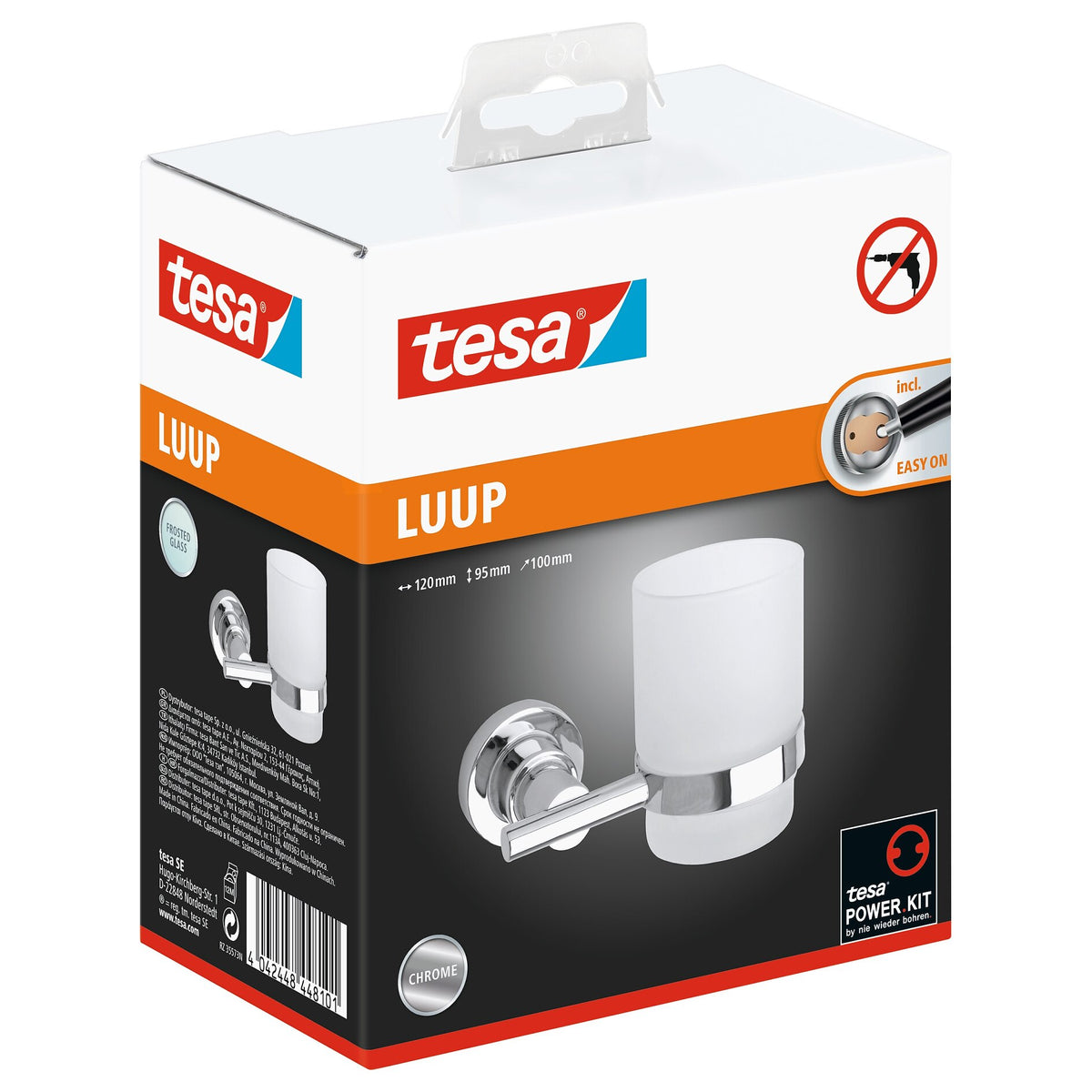 tesa Luup Zahnbürstenhalter, verchromt, inkl. Klebelösung