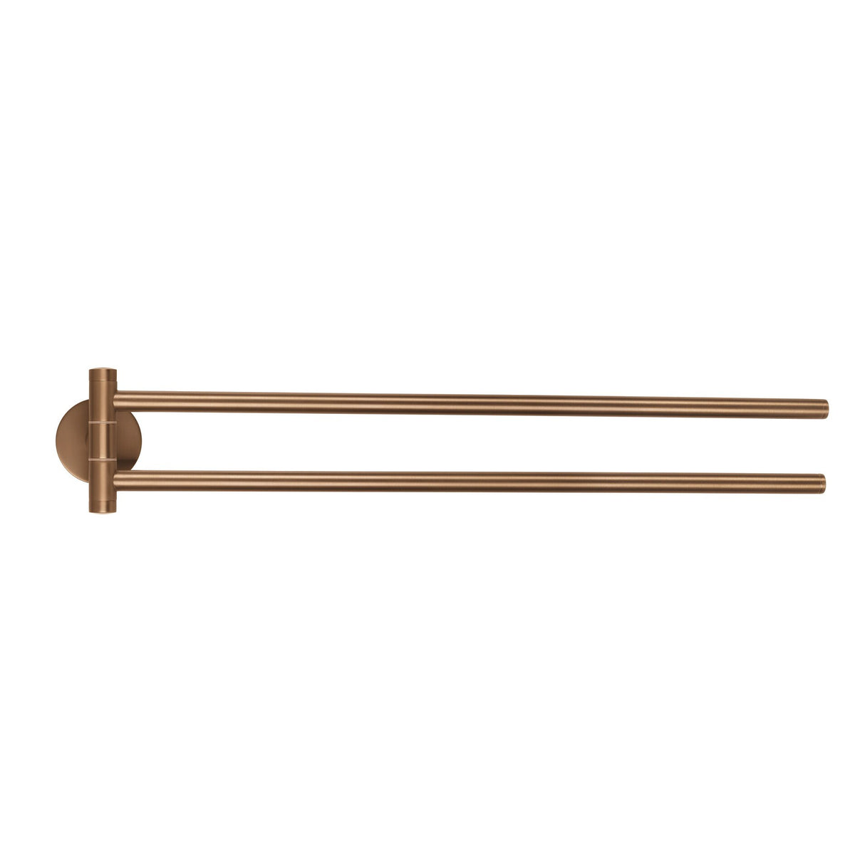 tesa MOON Bronze Zweiarmiger Handtuchhalter, selbstklebend, Metall PVD-beschichtet