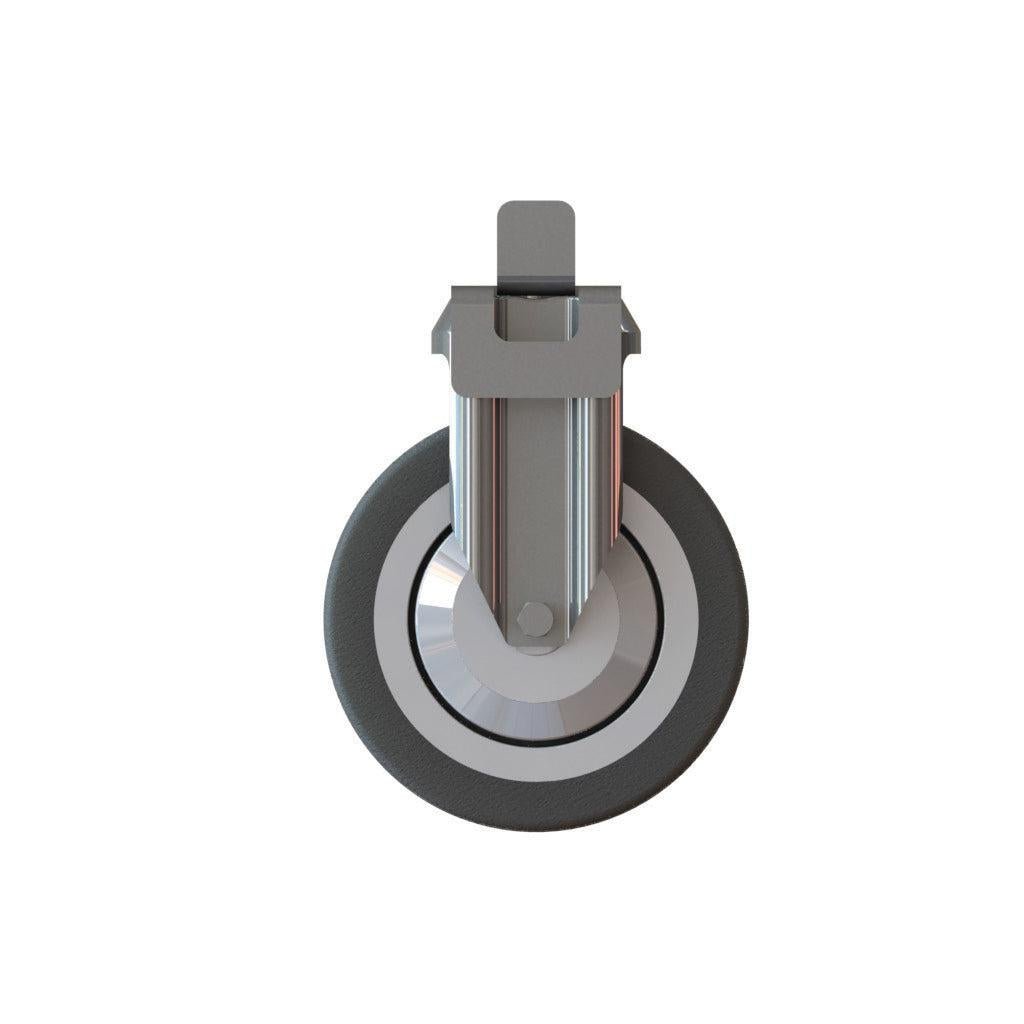 Yksi kiinteä 125 mm harmaa pyörä Diversey Deutschland GmbH & Co. OHG:lta, sopii TASKI-kärryihin; Pakkaus sisältää 1 kappaleen kiinnitetystä TASKI-kärryn pyöräsarjasta 125 mm, yhteensopiva sopivien kääntöpyörien kanssa.