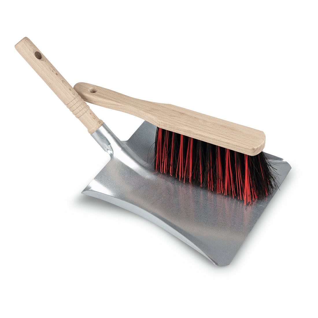 Das Nölle Profi Brush Kehrset (38x22 cm, Arenga-Elaston Borsten, Holzgriff, Metall) von Nölle Profi Brush Bürsten- & Pinseltechnik e.K. ist auf weißem Hintergrund abgebildet.