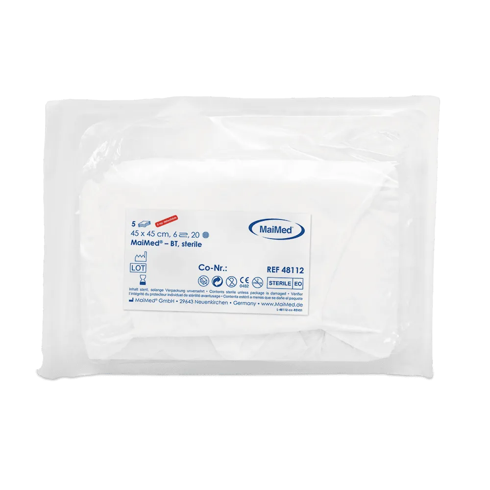 MaiMed-BT-steriili 45x45, Rökochip, kaksoispakattu
