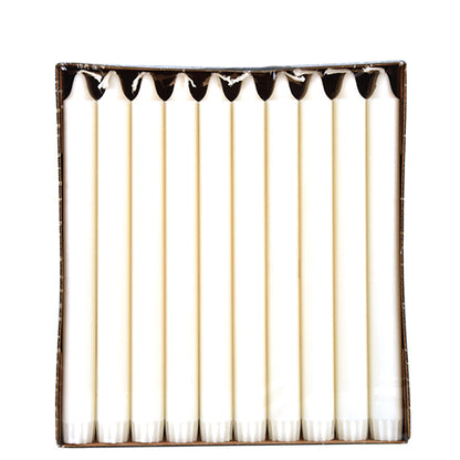 Avoimessa laatikossa on 30 valkoista PAPSTAR kruunukynttilää (Ø 2,2 cm), valmistettu 100 % steariinista PAPSTAR GmbH:lta, siististi riviin järjestettynä, sydän ylöspäin.