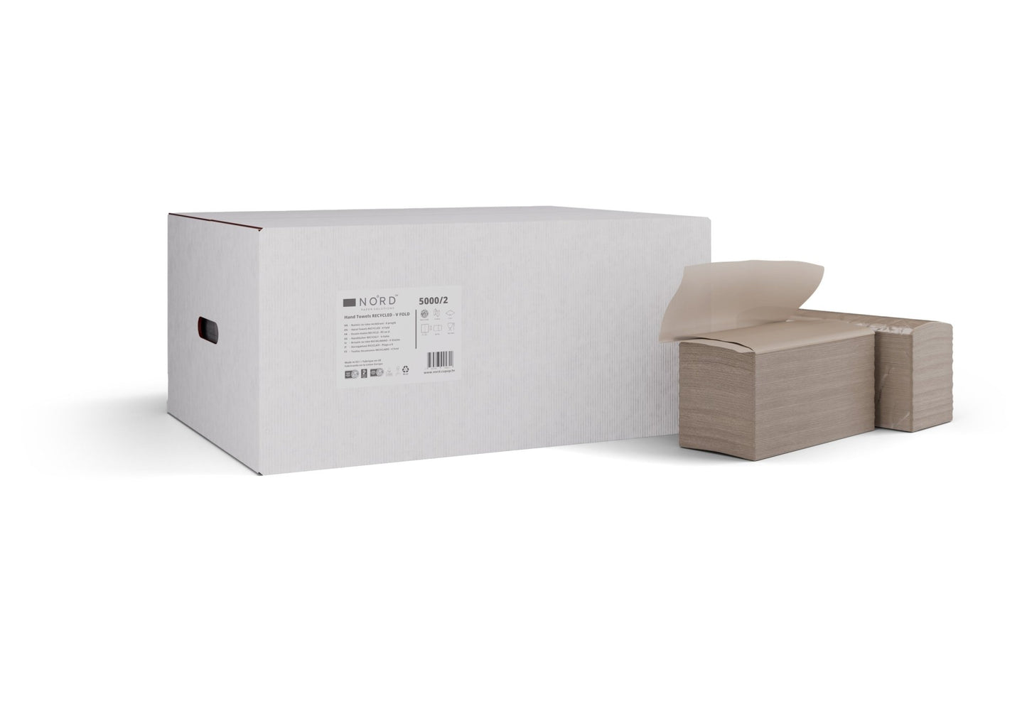 Paperipyyhkeet, V-taitto, 23,5x21cm, ruskea, 20x250 arkkia | Laatikko (20 pakkausta)