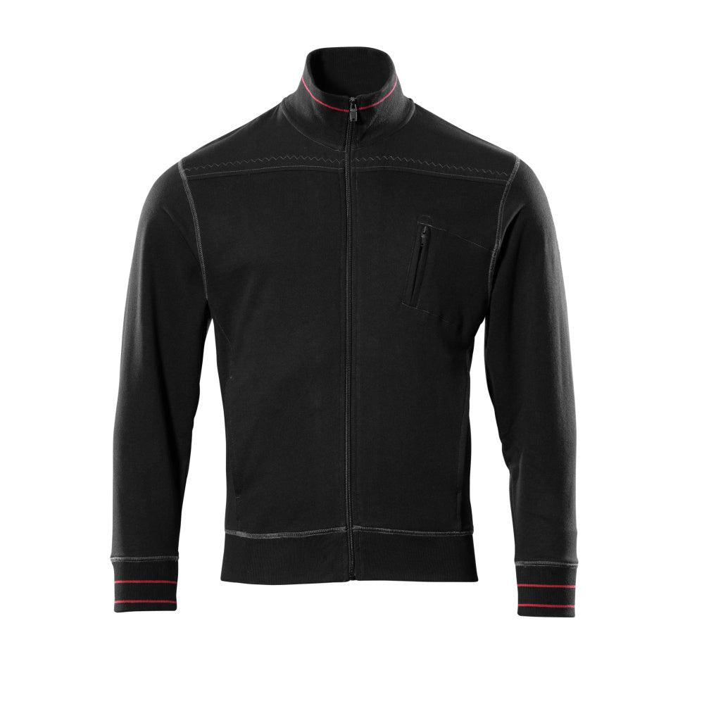 MASCOT® Chania collegepaita vetoketjulla, musta