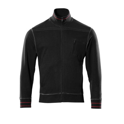 MASCOT® Chania collegepaita vetoketjulla, musta