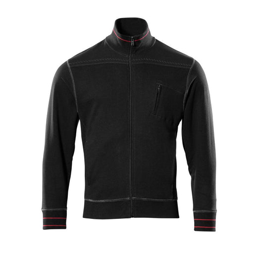 MASCOT® Chania collegepaita vetoketjulla, musta