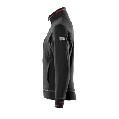 MASCOT® Chania collegepaita vetoketjulla, musta