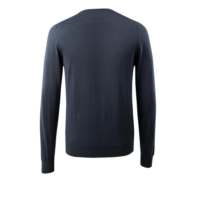 Neulottu neulepusero pyöreäkaula-aukkoinen neulepusero