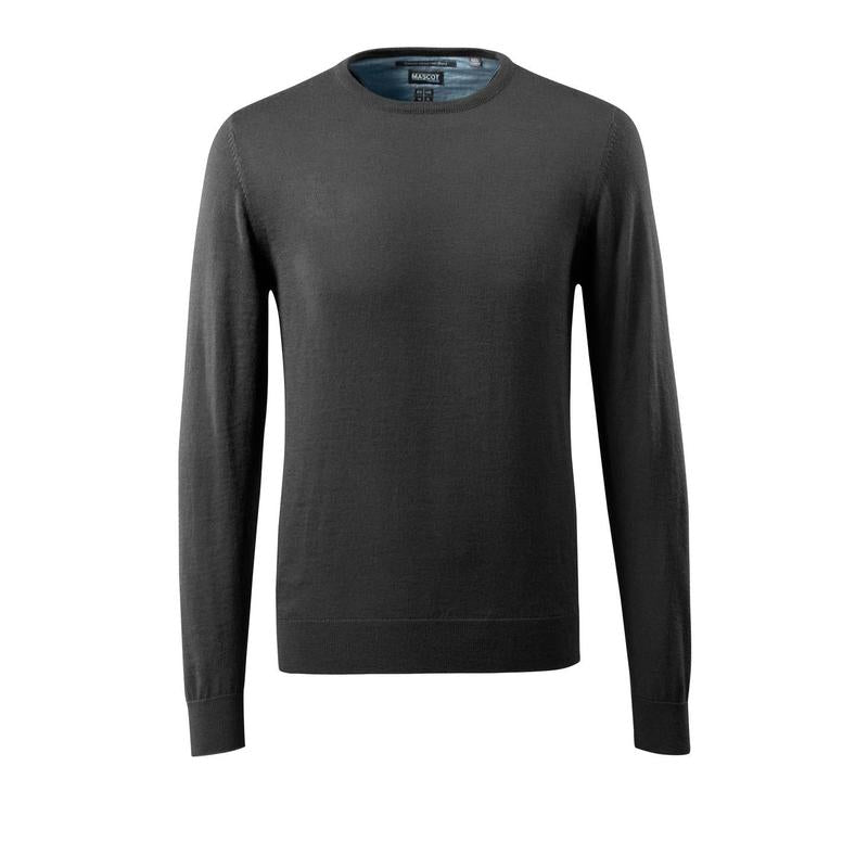 Neulottu neulepusero pyöreäkaula-aukkoinen neulepusero