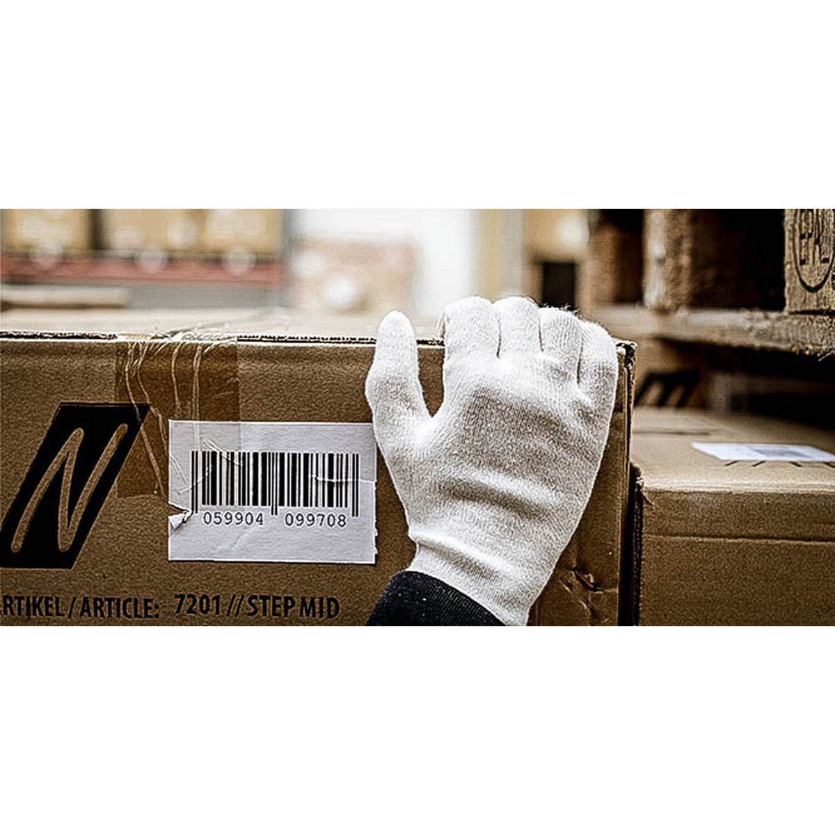 NITRAS puuvillajerseykäsineet, luonnonpuuvillatrikoo | Paketti (12 paria)