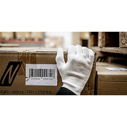 NITRAS puuvillajerseykäsineet, luonnonpuuvillatrikoo | Paketti (12 paria)