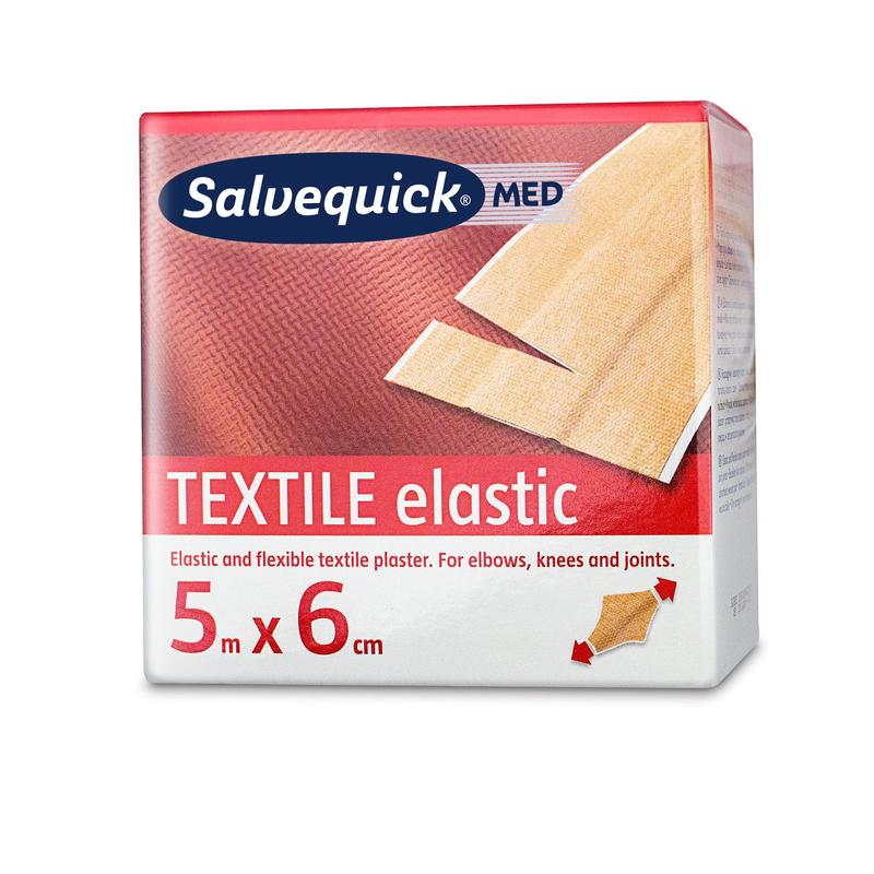 Salvequick-kangassidos 6 cm x 5 m (1 kappale) Orkla Wound Care AB:lta tarjoaa joustavan, joustavan haavanhoidon - ihanteellinen kyynärpäille, polville ja nivelille.