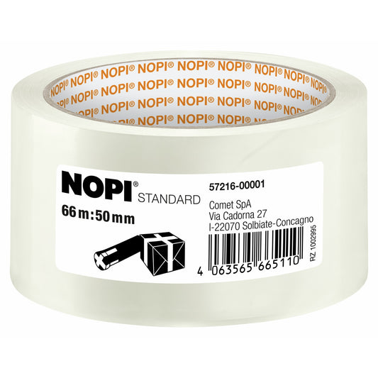 tesa NOPI STANDARD, 66 m x 50 mm, läpinäkyvä