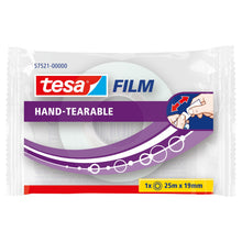 tesafilm, käsin repäistävä, läpinäkyvä, 25 m x 19 mm