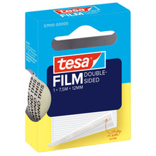 tesafilm DOUBLE-SIDED, läpinäkyvä, ripustettavassa taitettavassa laatikossa, 7,5 m x 12 mm