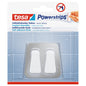 tesa Powerstrips Doppelhaken Waterproof Metall-Kunststoff, weiß